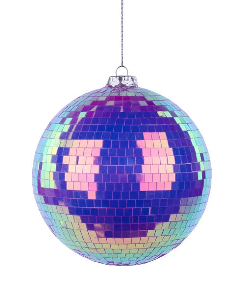 120Mm Irid Mirror Ball Ornament-Lavender-XJ717813