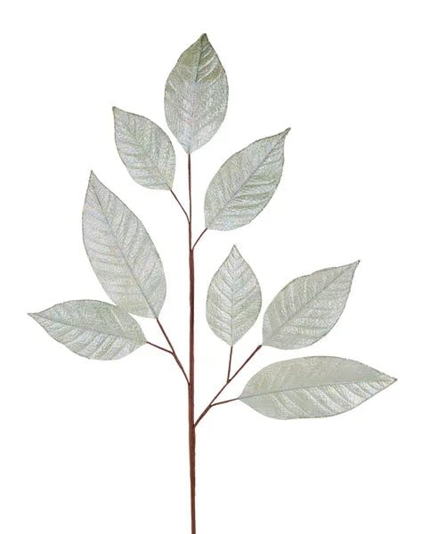 31.5" Iridescent Magnolia Leaf Spray-Sage Green-XS251781