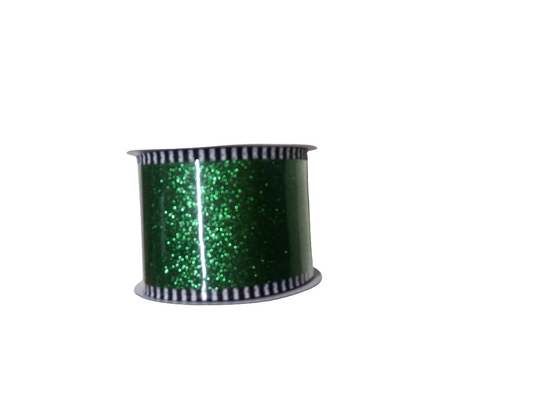 2.5X10yd green shimmer glitter-RGA818806