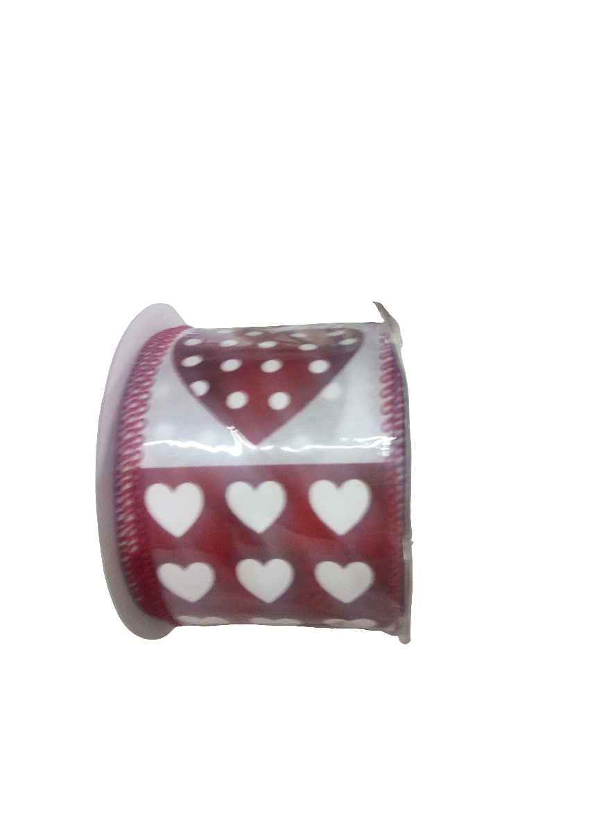 2.5  X 10YD heart Ribbon - 153940