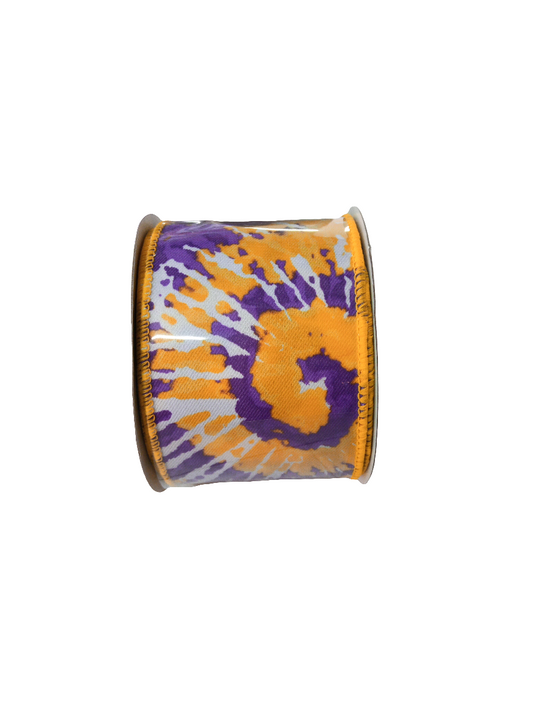 2.5x10yd yellow and purple tie dye-RGE1235CN