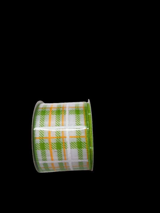 2.5x10yd green/yellow plaid-41008-40-29