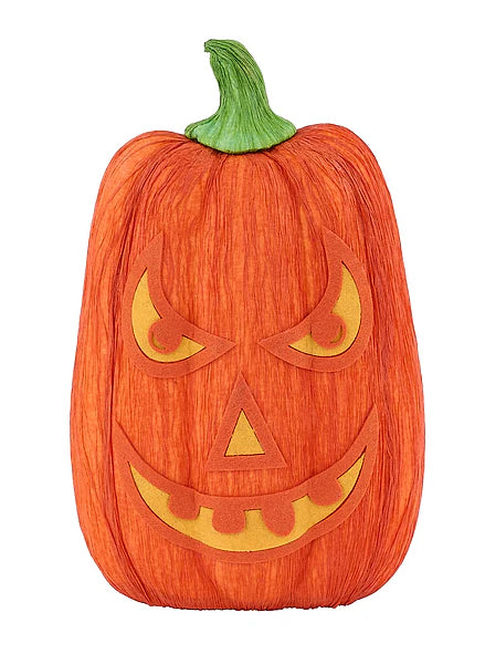 12"HX 8"W JACK-O-LANTERN W/TEETH- ORANGE/GOLD/GREEN- HH869820
