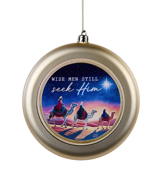 150MM WISE MAN FLAT DISC ORNAMENT- GLD/BLUE/YLW/ORG/PRPL/PNK- XJ7714JJ