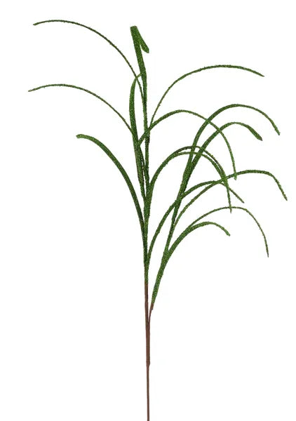 33"L Styro Powered Curly Grass Spray-Green-FG681909