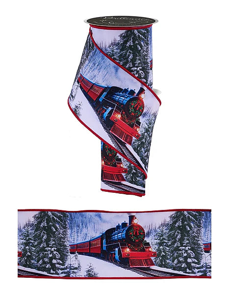 4"X10YD WINTER TRAIN- WHT/RED/GREEN- LS12488R