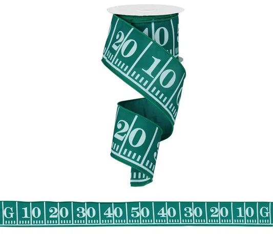 2.5"X10YD FOOTBALL FIELD-GREEN/WHITE-RG1413