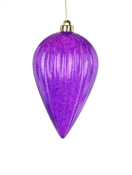 8"H Speckled Vertical Stripe Finial-Purple-XH963523