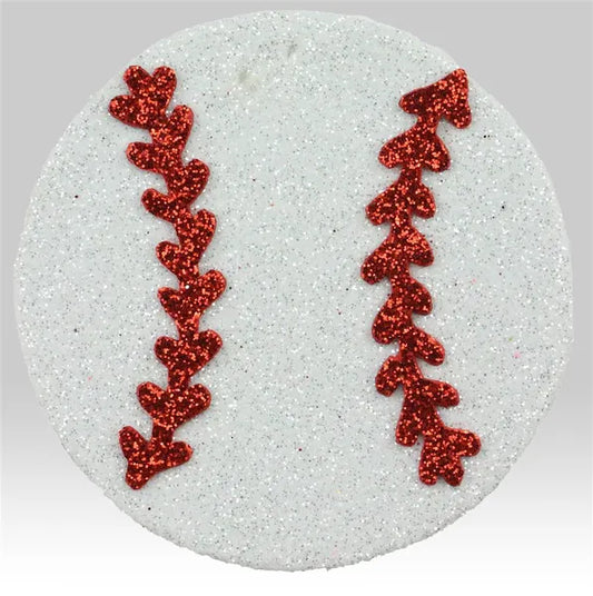 3"Dia Glitter/Eva Baseball-White/Red-MD0657