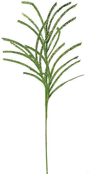 31"L GLITTERED/PAPER GRASS SPRAY- NEW LIME GREEN- XS104956