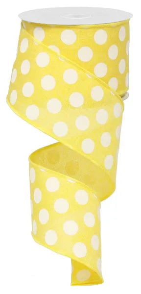 2.5" x 10yd Medium Multi Dots-Yellow/White-RX9146X7