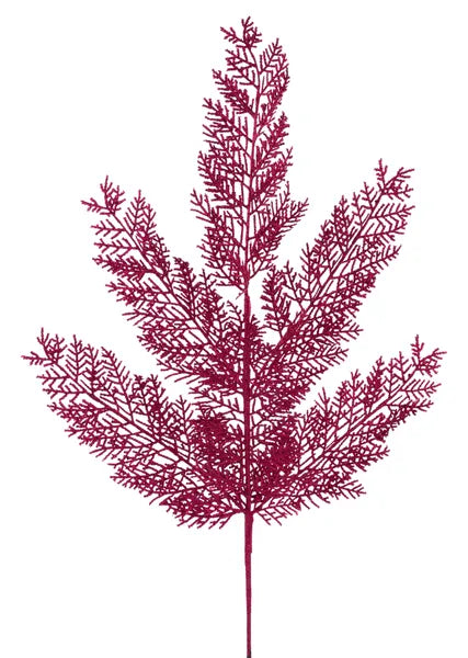 29"L Glitter Fern Spray-Hot Pink-XS250211