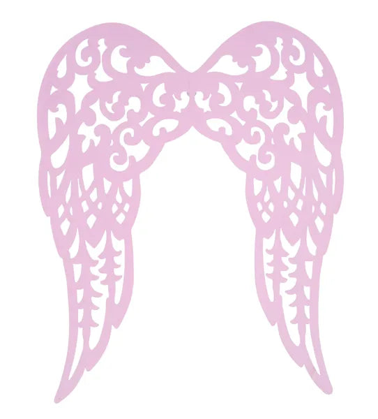 24"H X 20"L FILIGREE ANGEL WINGS- LIGHT PINK- MD153815