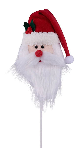 16"L SANTA HEAD PICK- RED/WHITE- XP1060