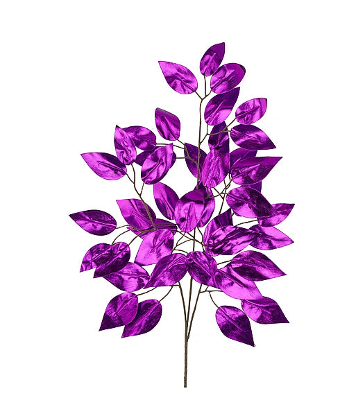 23"L METALLIC FICUS SPRAY- 12PCS/BDL, PURPLE- XS244423