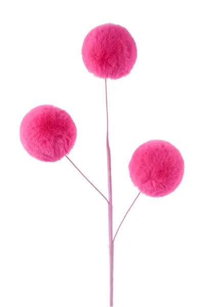 29"L Pompom Spray x 3-Pink-MN047722