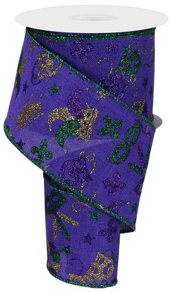 2.5" x 10yd Mardi Gras Pattern-Mardi Gras-RGE124423