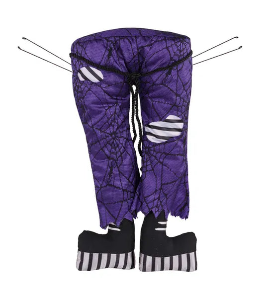 16.5"H x 8.75"L Frankenstein Legs Decor-Purple/White/Black/Grey-HH7606