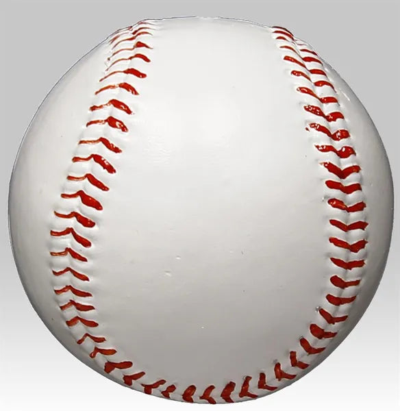 3"DIA PAINTED BASEBALL ORN-WHITE/RED-MS136427