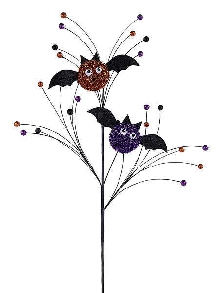 30"L FOIL/GLTTR BAT/BALL/FISHLINE SPRAY- ORANGE/PURPLE/BLACK- HH141320