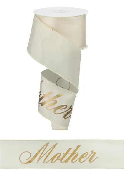 2.5" x 10yd Mother-Ivory/Metallic Gold-RG185833