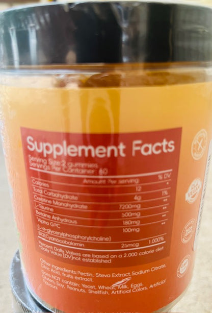 7200 mg CREATINE MONOHYDRATE GUMMIES-PINEAPPLE-X004EL4BHF