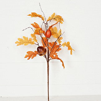 21in Spray-Mix Jumbo Acorns with Fall Leaves- 530356