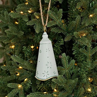 7in Nordic Holiday Lantern Bell-White- 570687