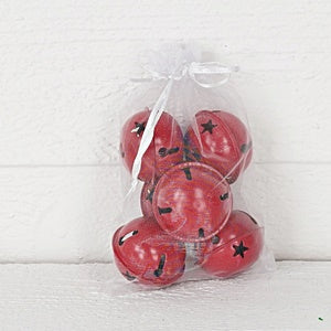 2in Red bellsx6 in sheer sack- M32607
