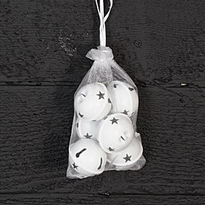 2in White bellsx6 in sheer sack- M32608