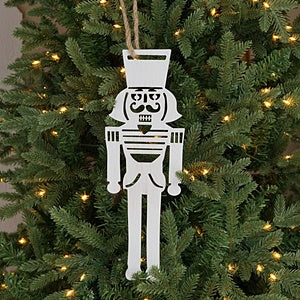 Vintage metal ornament-White Nutcracker- M32653
