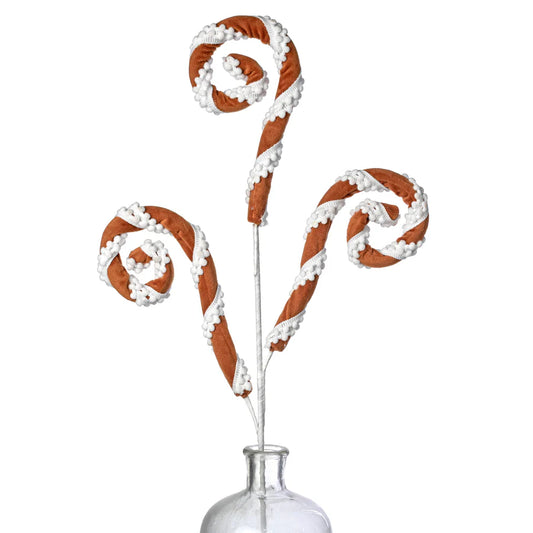Gingerbread Stripe Spiral Curly Spray x 3 H28-Brown-86453BN