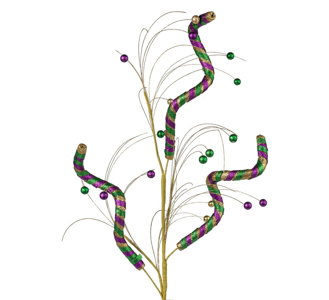 36" Balls & Curls Spray-Mardi Gras-65315