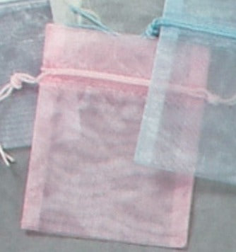 4x5" FUCHSIA SHEER ORGANZA POUCHES, 1 DOZ - 4051-FUCHSIA