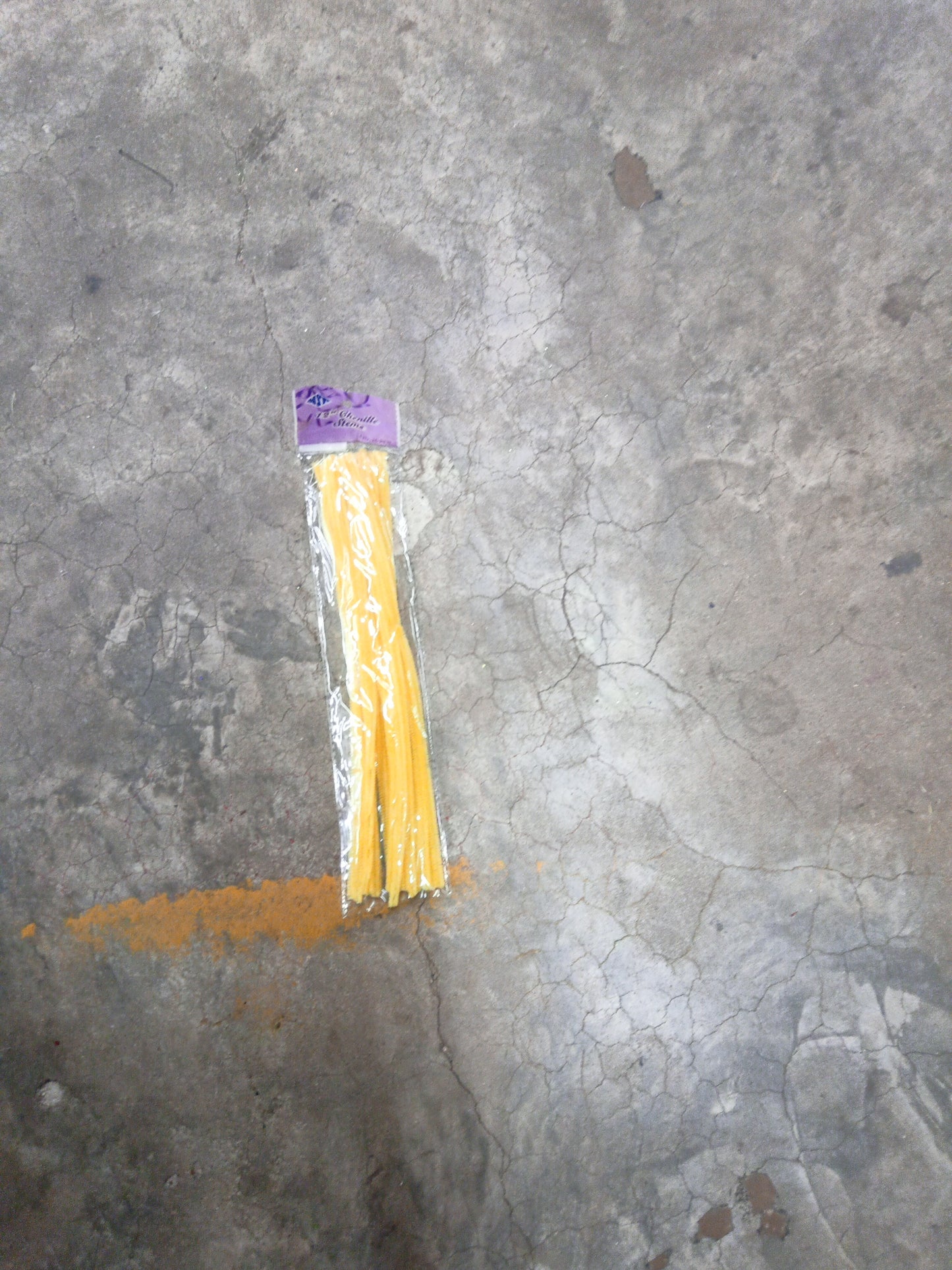 12"Chenille Stems Yellow 25pcs-7152