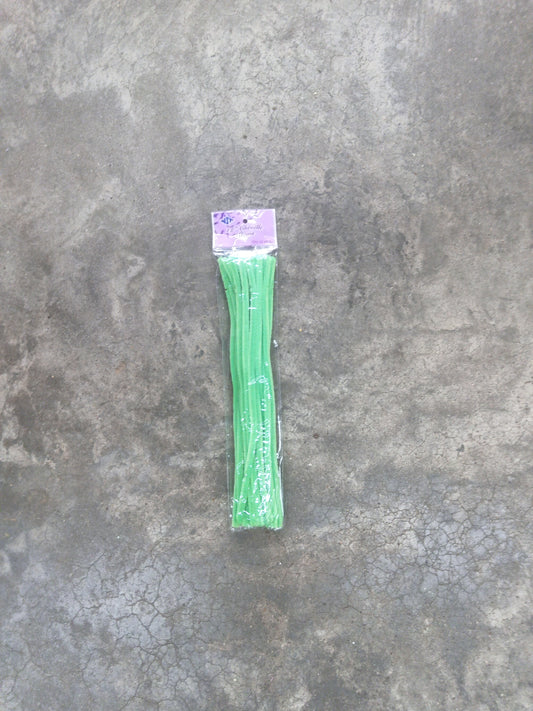 12"Chenille Stems Lime Green 25pcs-7152