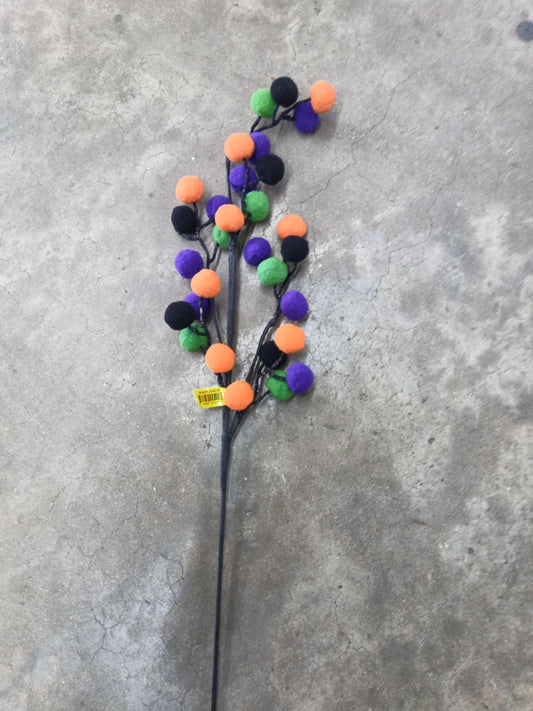 Green, purple and Orange Felt Ball Pick  - 56892PUGNOG