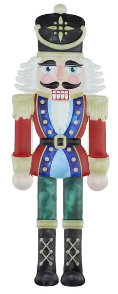 12.5"L METAL EMBOSSED NUTCRACKER-MD0619