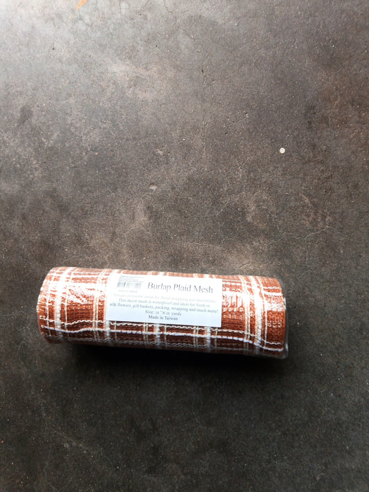 10X10YD BURLAP PLAID MESH-XB105210-19