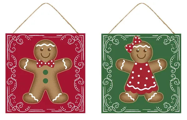 12.5" L GINGERBREAD BOY/GIRL-AP8709