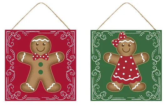 12.5" L GINGERBREAD BOY/GIRL-AP8709