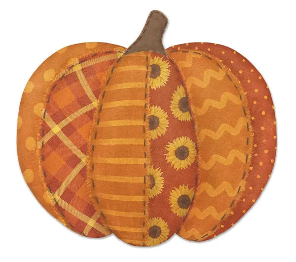 12"H METAL QUILTED PUMPKIN-MD1262