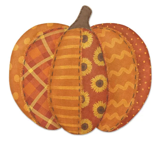 12"H METAL QUILTED PUMPKIN-MD1262