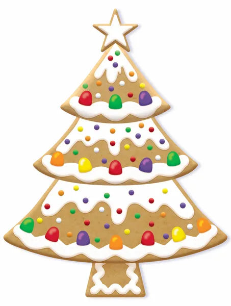 12.5"H METAL/EMBOSSED GINGERBREAD TREE-MD1662H7