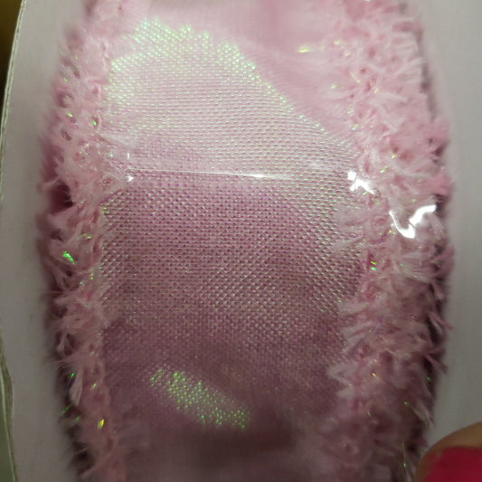 1.5"X10YD light pink snowdrift edge ribbon