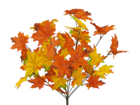 18" satin maple leaves
