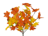 18" satin maple leaves