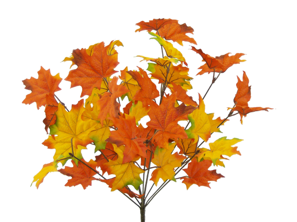 18" satin maple leaves