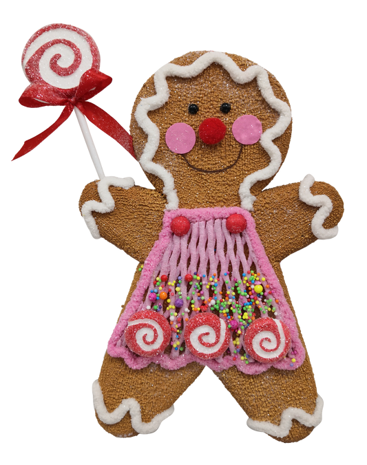 Gingerbread with lollipop wreath attachment