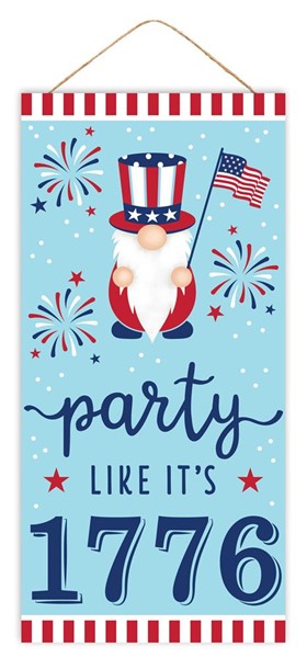 12.5"H X 6"L Patriotic 4th of July Party Like It's 1776 wood Sign